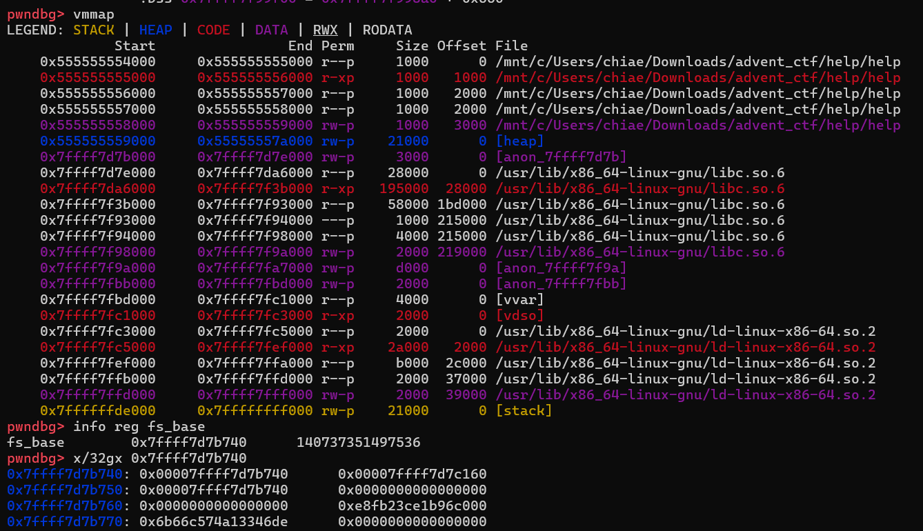 Screenshot of a GDB disassembly